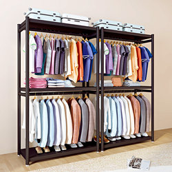 Clothes Rack, Bedroom Floor-Standing Clothes Rack, Household Simple Open Wardrobe, Cloakroom Shelf Set, Storage Rack, Container