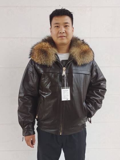 
Genuine leather jacket men's aviation suit 59 type pilot leather pants suit motorcycle air force plus cotton thickened cotton suit