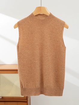 Wool vest female bottoming sweater
