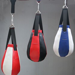 Wuzhanlong Pear-Shaped Boxing Punching Bag for Children, Made of Microfiber Leather, Suitable for Martial Arts, Sanda, and Fighting, Adult Speed Ball Target