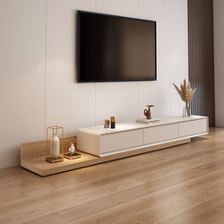 Nordic Tv Cabinet and Coffee Table Set, Modern Minimalist Light Luxury Small Apartment Floor Cabinet, Natural Wood Color, Extendable Tv Cabinet
