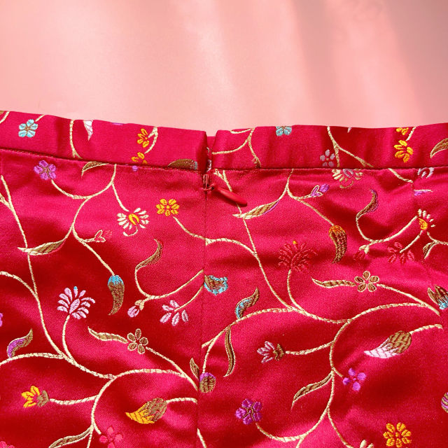 Long-Perfect Women's High Waist Shiny Bodycon Mini Skirt - A-Line Red Skirt, Medium - View #12