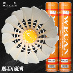 New Product Orange Wicken Badminton Shuttlecock, Durable, Stable Flight, Goose Feather, Professional Training and Competition Ball, Durable, Pack of 12