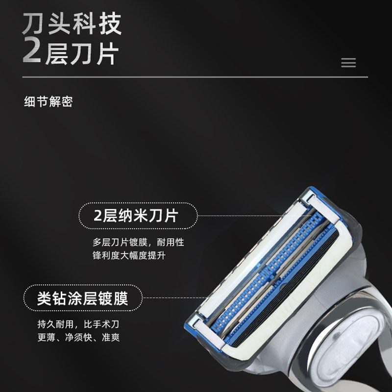 질레트 CLOUD SENSE 수동 면도기 XIAOYUN 칼 부드러운 스킨 케어 면도기 남성용 면도기 -