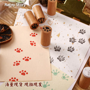 
Animal paw handbook seal cute cat and dog paw print student handbook diary decoration handmade DIY material printing
