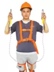 Đai an toàn làm việc trên cao toàn thân hai mặt móc đôi Xing'an Đai an toàn chống rơi ngoài trời có khóa dây an toàn 