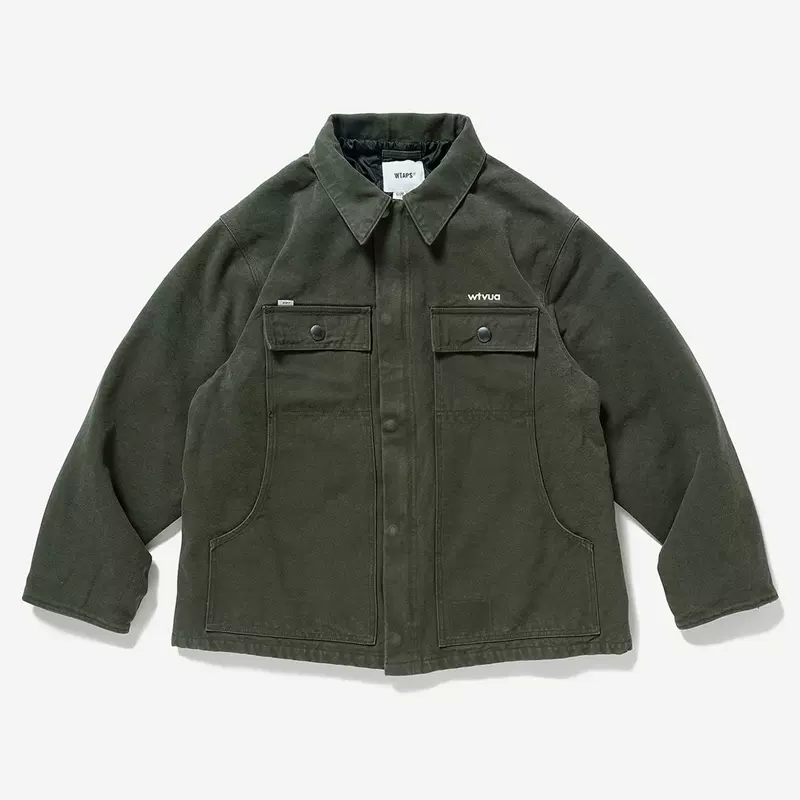 现货WTAPS MICH/JACKET/COTTON.SAILCLOTH水洗做旧工装夹克22AW-Taobao