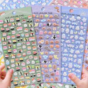 
Cute little nose ga three-dimensional bubble stickers children's food animal pattern boys and girls reward decoration stickers
