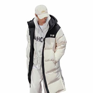 Li Ning short down jacket men's and women's same models 2022 Winter stand -up collar loose couple sportswear jacket AYMS307
