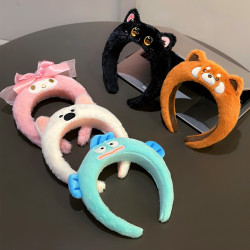 Cute Cartoon Headband Plush Hair Accessory for Everyday Use, Perfect for Applying Face Masks and Washing Face, 2025 New Model