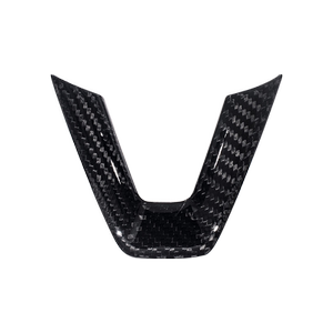 Tesla steering wheel sticker real carbon fiber refresh modely/3 car logo decoration modification set decorative cover suitable