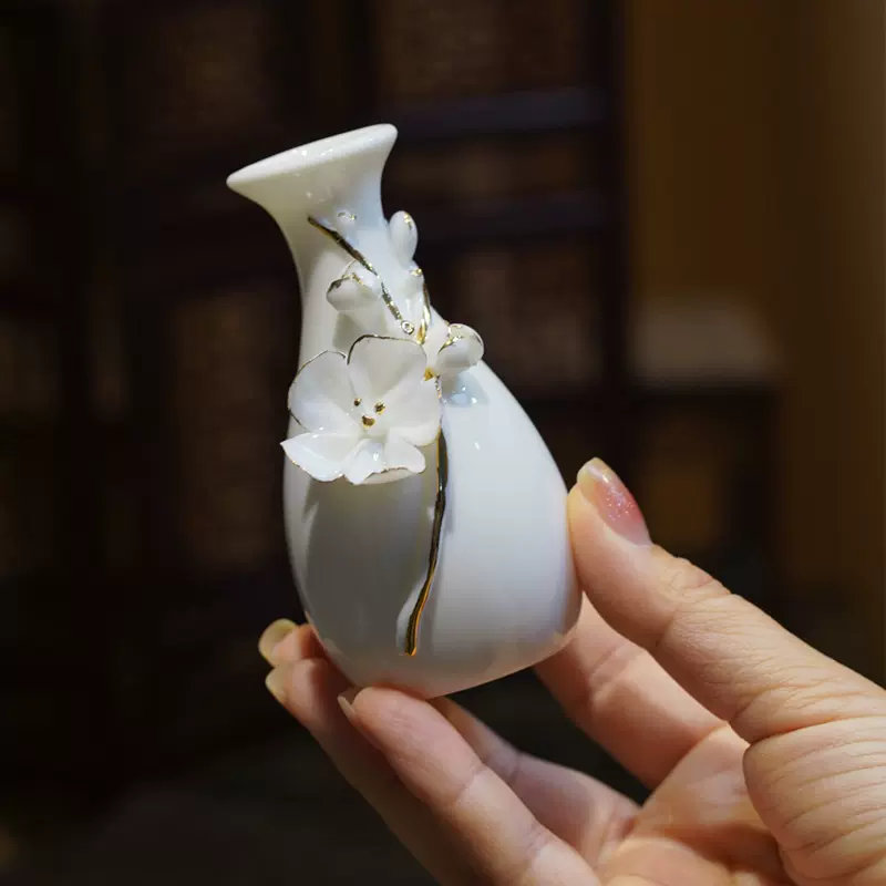 糠白釉 花瓶 花器 陶仙作 6寸 家具・インテリア 糠白釉 花瓶 花器 陶仙作