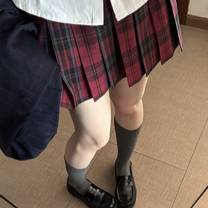 
Huaqianzhu original Yanchuan checkered skirt jk uniform school supply sense a-line pleated skirt red checkered versatile jk skirt