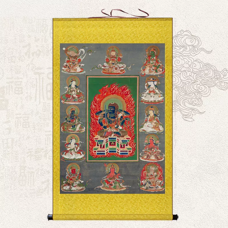 曼荼羅 チベット仏教 仏画 A3サイズ： 297×420mm - 絵画