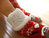Plus velvet floor socks wool socks non-slip thickened winter foot warmer artifact adult warm foot treasure christmas female confinement socks