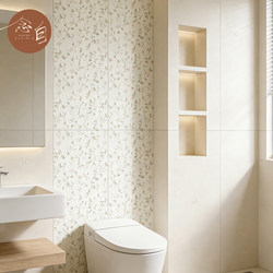 Light French Cream Style Matte Carved Tiles Kitchen Bathroom Waterproof Non-Slip All-Ceramic Home Decoration Wall Tiles and Floor Tiles