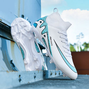 
New C Ronaldo 16 TF Children's Football Shoes High-top Football Men's Broken Nails FG Long Nails Adult Student Training