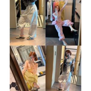 
[BORAKOO] Floral three-dimensional pockets and elastic waist overalls