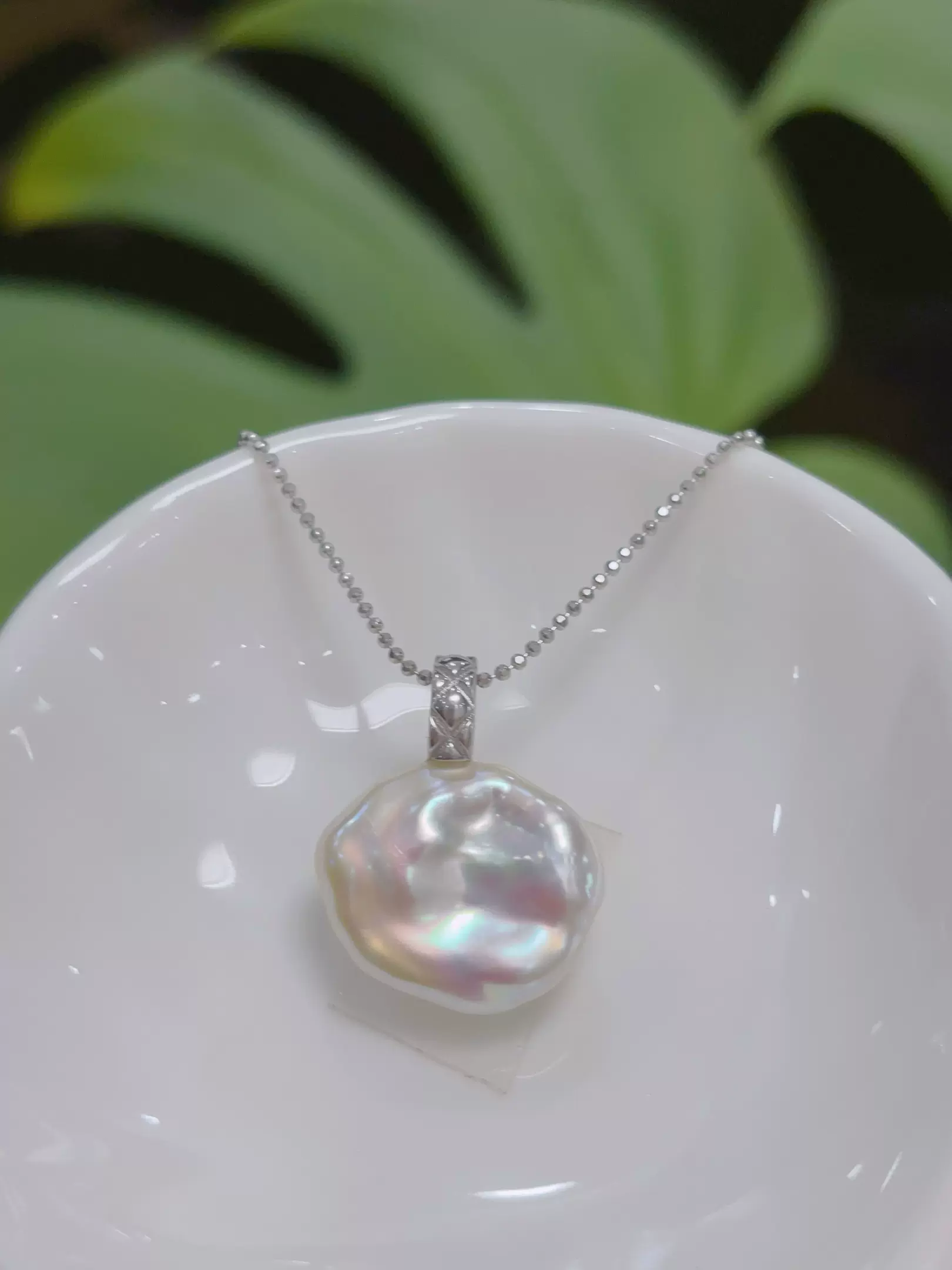 Idokawa淡水珍珠项链轻奢小众精品不规则珍珠项链炫彩珍珠颈链