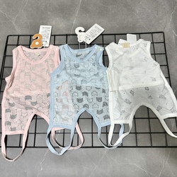 Clearance Baby Half-back Apron Summer Sleeveless Instep Vest Belly Protector Baby Pure Cotton Thin Section Conjoined Belly Circumference