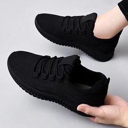 Pure Black Kitchen Work Shoes, Non-Slip Soft Sole Old Beijing Cloth Shoes, 2026 Spring New Women's Casual Shoes
