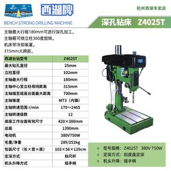 Hangzhou Xihu Bench Drilling Deep Hole Drilling Machine Z4025t Large Stroke Large Span 12-speed Variable Speed ​​bench Drill With Cooling Pump