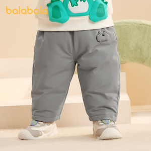 
Balabala children's down pants for boys in winter girls' warm pants thickened three-dimensional cotton-filled small animals cute cute