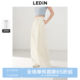 Lecho Korean girl's cherry casual trousers 2025 spring new pleated wide-leg pants slim and versatile trousers