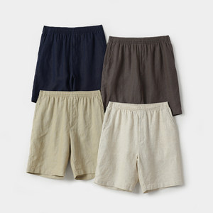 
9 pieces of washable linen men's shorts casual five-point mid-pants, big shorts, summer large size men's clothing