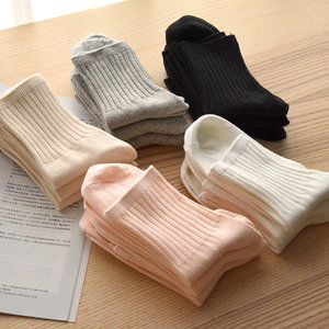 
White socks, triple suit, women's pure cotton mid-tube socks, knitted socks, medium and large children's wearable Japanese autumn and winter style