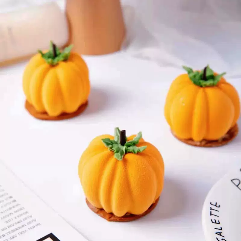 南瓜燈籠法式甜品矽膠模花苞慕斯蛋糕模小西點日式慄子