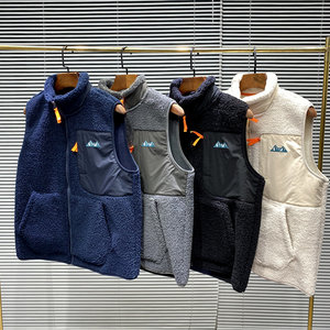 
Japanese single tip goods! Foreign trade men's vest, fleece warm vest outdoor sports stand collar vest jacket