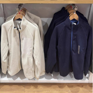 
Men's knitted polar fleece zipper jacket/long-sleeved coat jacket 25 autumn and winter new fleece top 479863