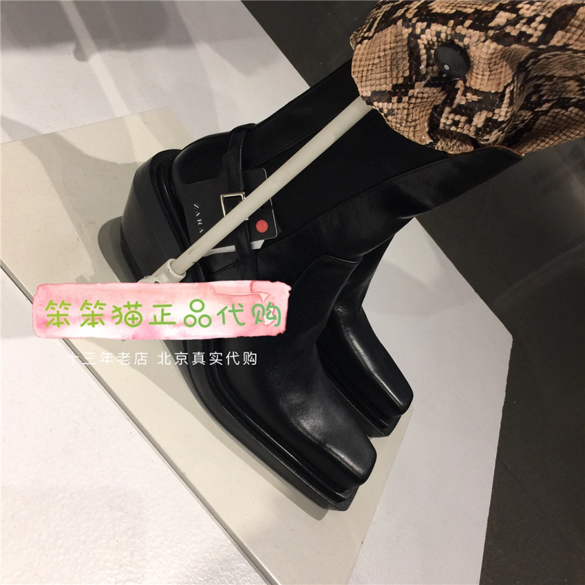 ZARA正品国内代购方头高跟及踝靴1128/610 1128/1129/610 1129610-Taobao