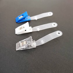 Transparent White Blue Id Card Holder Plastic Hanging Clip Badge Work Id Clip School Badge Employee Badge Lanyard