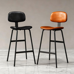 Industrial Style Upholstered High Stool, Home Bar Stool, Bar Chair, Wrought Iron Bar Chair, Simple Modern High Chair