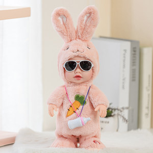 
Children's electric plush bottle eating doll can walk, sing, simulated speaking, rabbit little cute girl gift