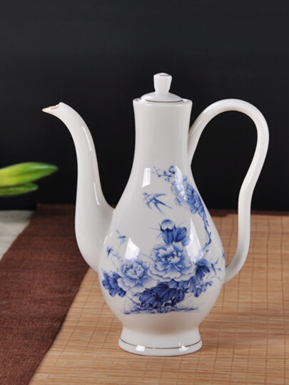 青花酒壶1斤装家用大号陶瓷分酒器白酒壶酒店酒具多款可选