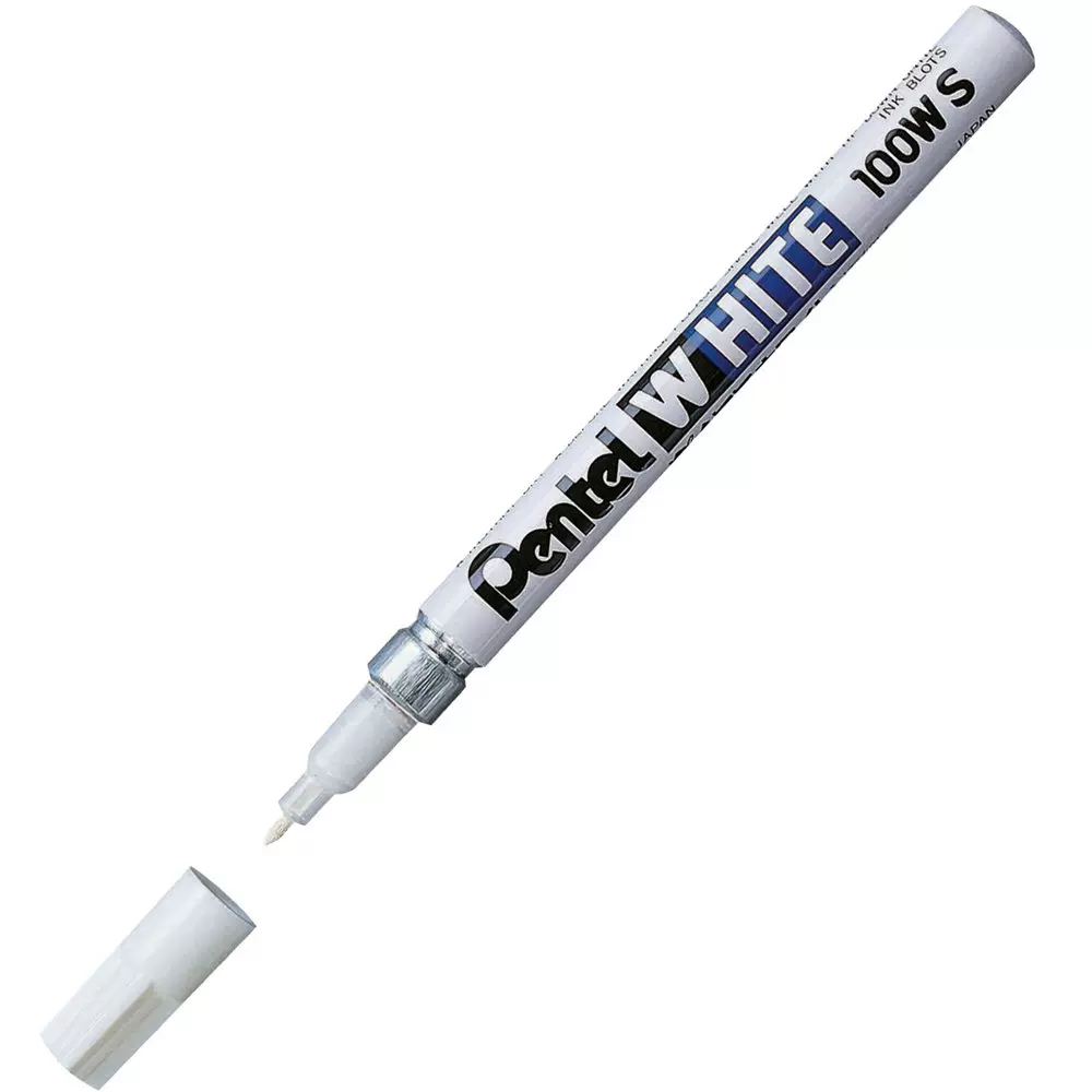 Pentel 100WS White Fine Point Permanent Marker