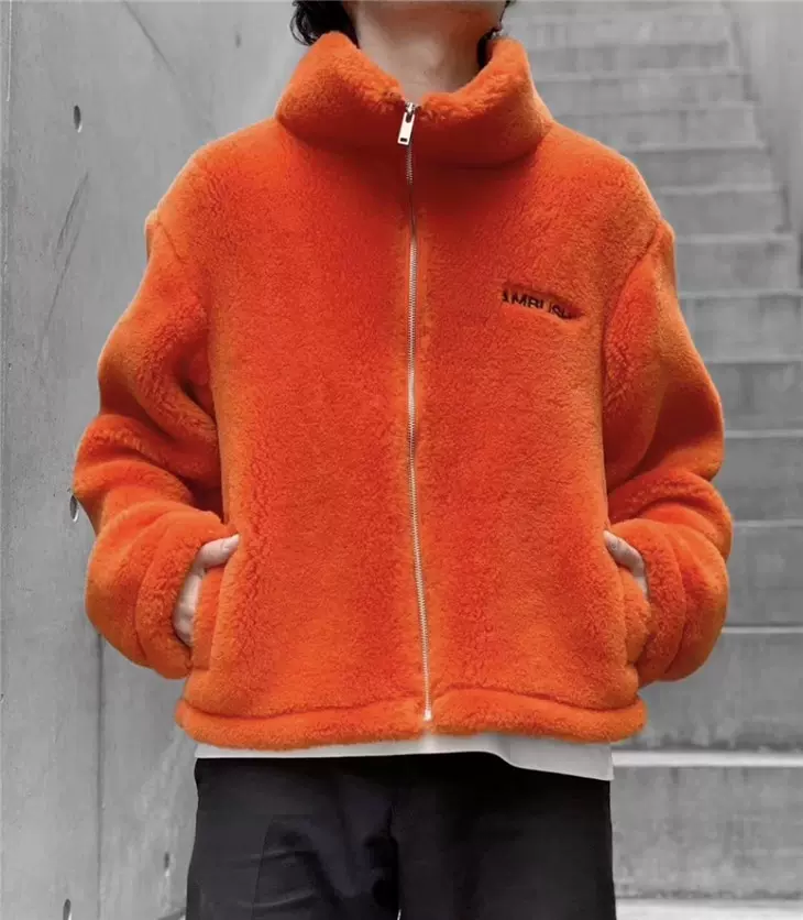 个性上档次AMBUSH WOOL FLEECE JACKET 泰迪风羊羔毛大衣夹克 -Taobao