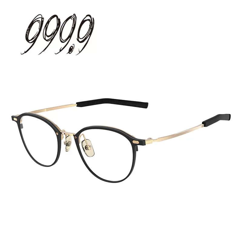 999.9 FOUR NINES原装正品手工眼镜架2022新品近视眼镜框S-970T-Taobao