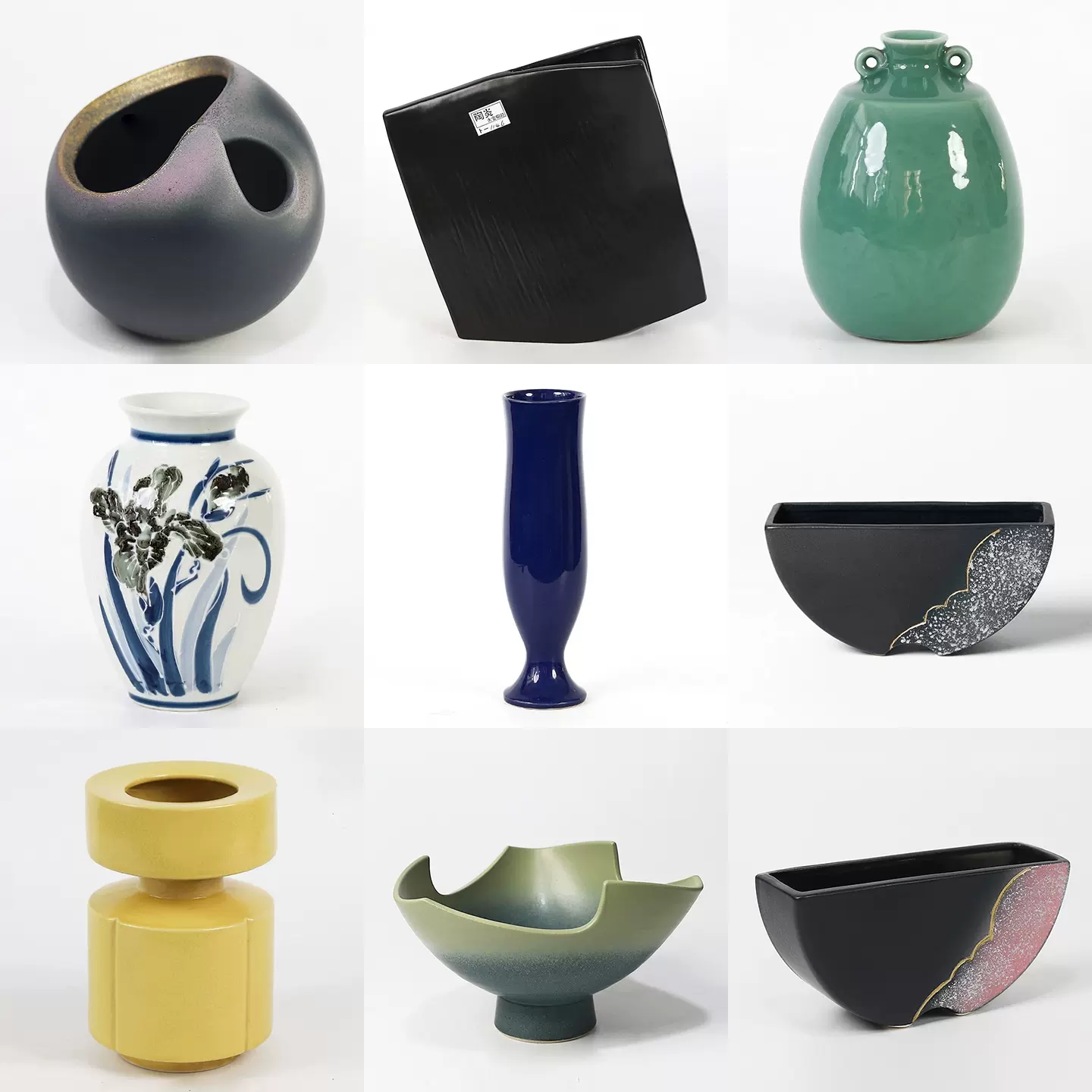 陶器　花器　草月　小原流　古流　龍生派　自由表現　大作花器　華道具　いけばな 日本進口草月流小原流池坊一葉式自由花花器插花器皿花瓶