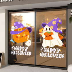 Halloween stickers, glass door stickers, pumpkin stickers, window bar window decorations, static electricity personality training institution decorations