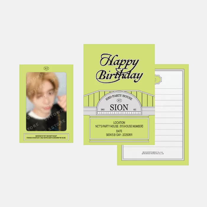 现货NCT wish SION吴是温2025限定BIRTHDAY PARTY邀请函生日小卡