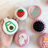 Брендовое креативное мультяшное милое зеркало, маленькая расческа, портативный кушон, подушка безопасности, Южная Корея