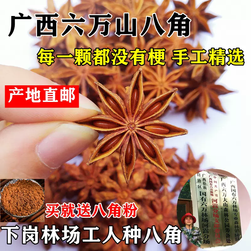 广西八角大料500g特级新货无硫八角茴香桂皮花椒香叶