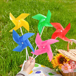 Sports Day Spring Outing Kindergarten Elementary School Windmill Photo Props Handheld Camping Picnic Atmosphere Setup Scene Decoration