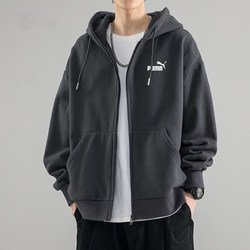 Outlet Pure Cotton Zip-Up Hoodie 2025 New Autumn and Winter Casual Oversized Sports Jacket