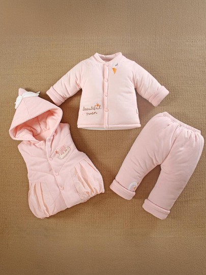 sachin and babi light blue dress Baby Winter Thickened Cotton Coat Three-piece Suit