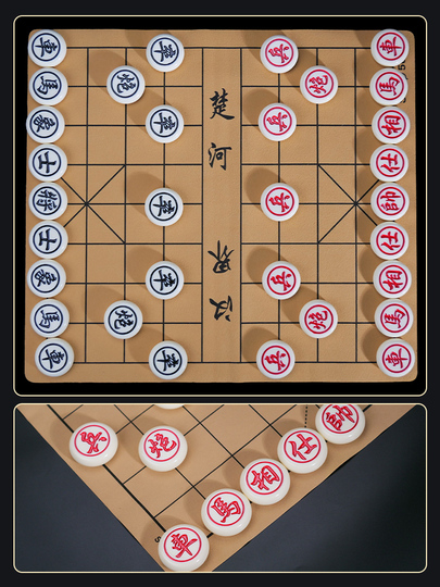 Hualing Jade 中国象棋セット - フルサイズメラミン製ボードゲーム